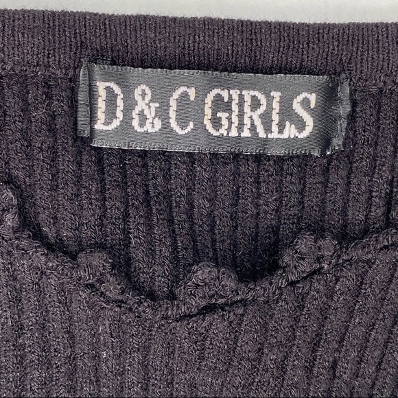 D&C Girls Black Thick Knit Tank Size S - Picture 6 of 7